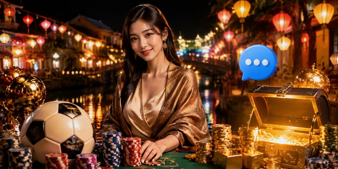 Khung cảnh đặt cược bóng đá tại Hội An với đèn lồng truyền thống