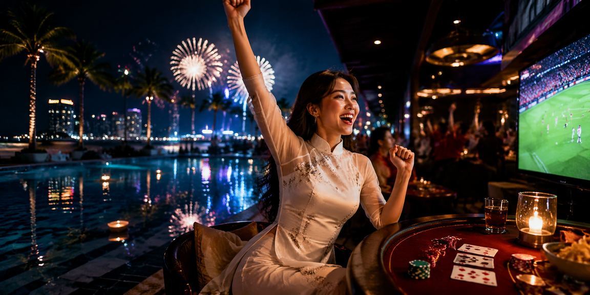 Khách chơi sòng bài tại Nha Trang trong trang phục truyền thống Áo dài